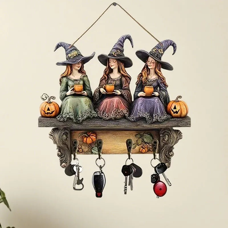 🎃Spellbinding Halloween Witches Wall Decor With Hooks
