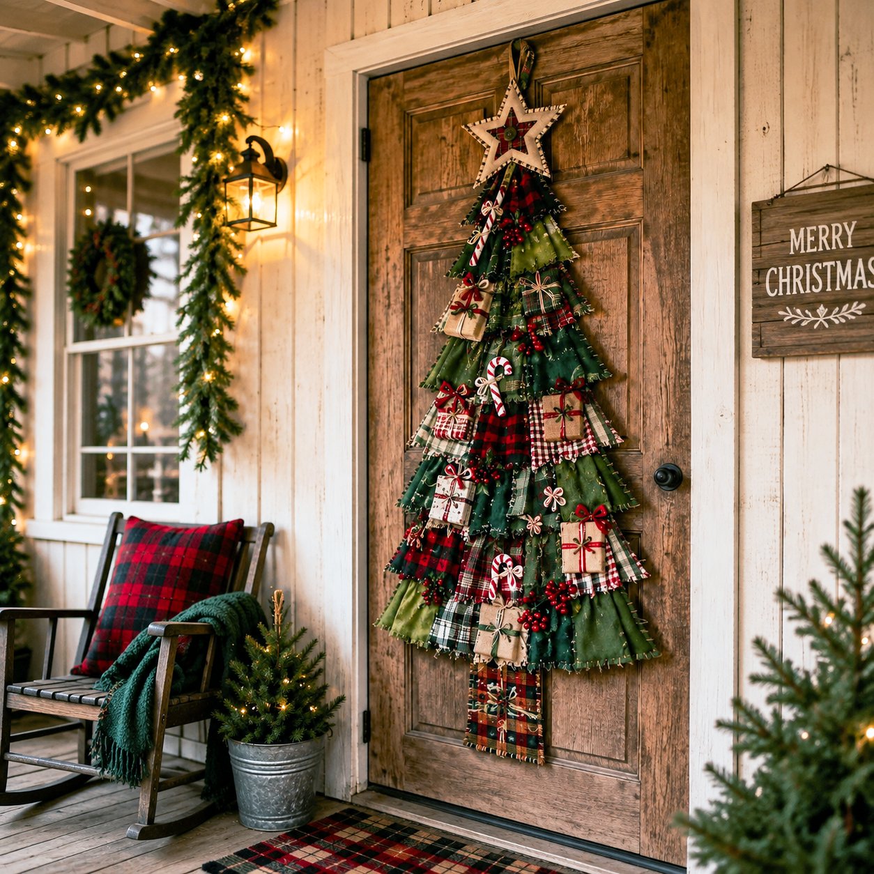 🎄 Christmas Patchwork Tree Door Hanging DIY Kit