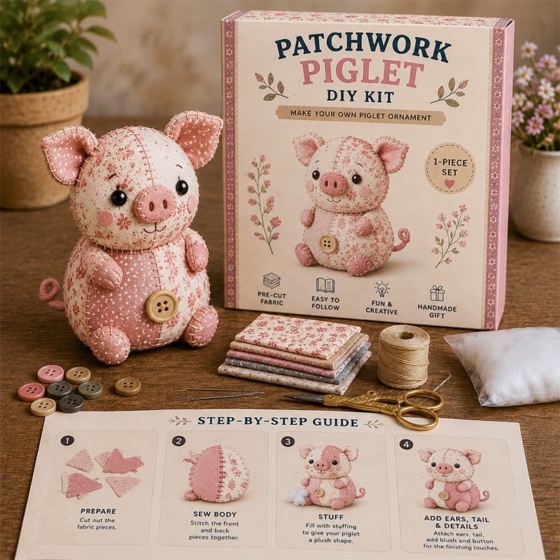 🧵DIY Patchwork Animal Kit – Create Your Own Adorable Animals