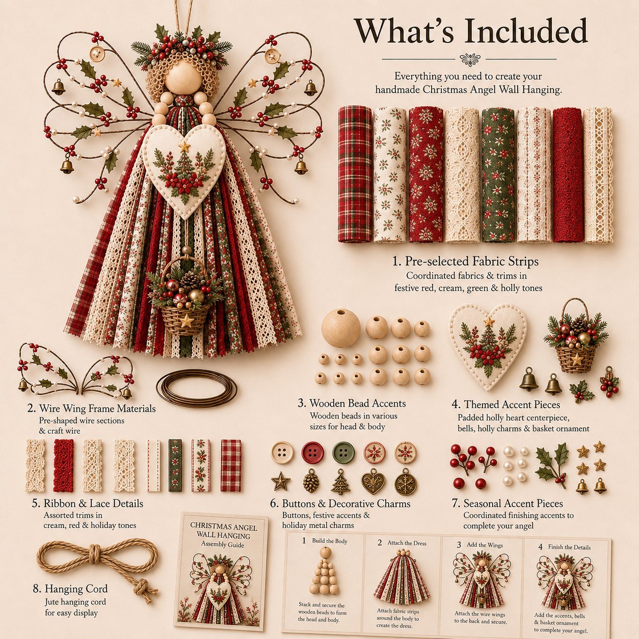 🪽Angel Fabric Hanging DIY Kit🪽