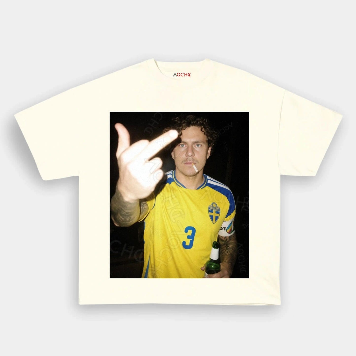 Sweden Football Style Tee 3