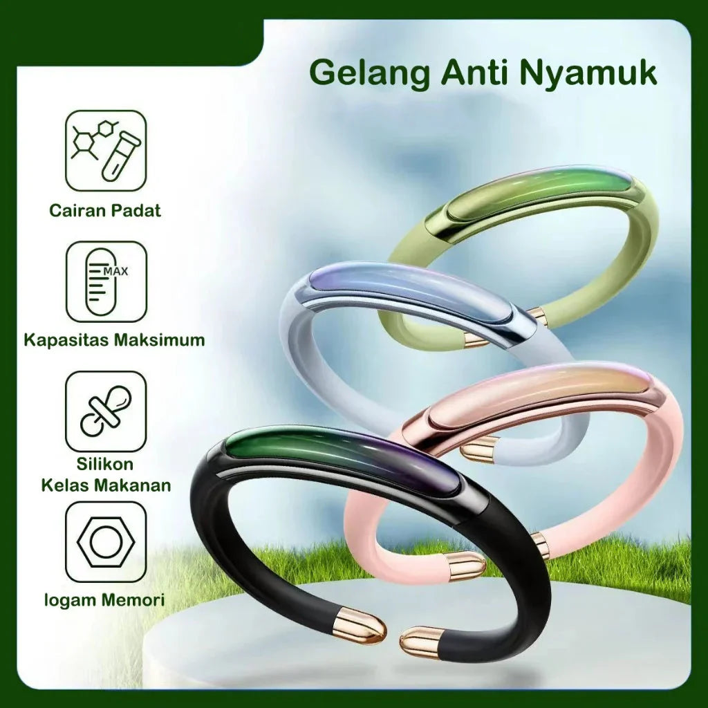 Quick & Strong Plant-Derived Mosquito Repellent Silicone Bracelet