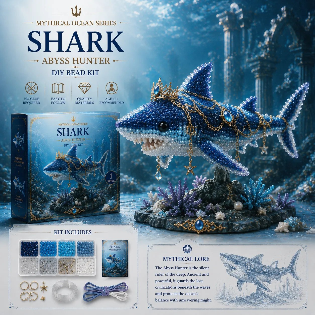 🔥Last Day: BUY 3 GET 1 FREE🌊 Mythical Ocean DIY Bead Kit