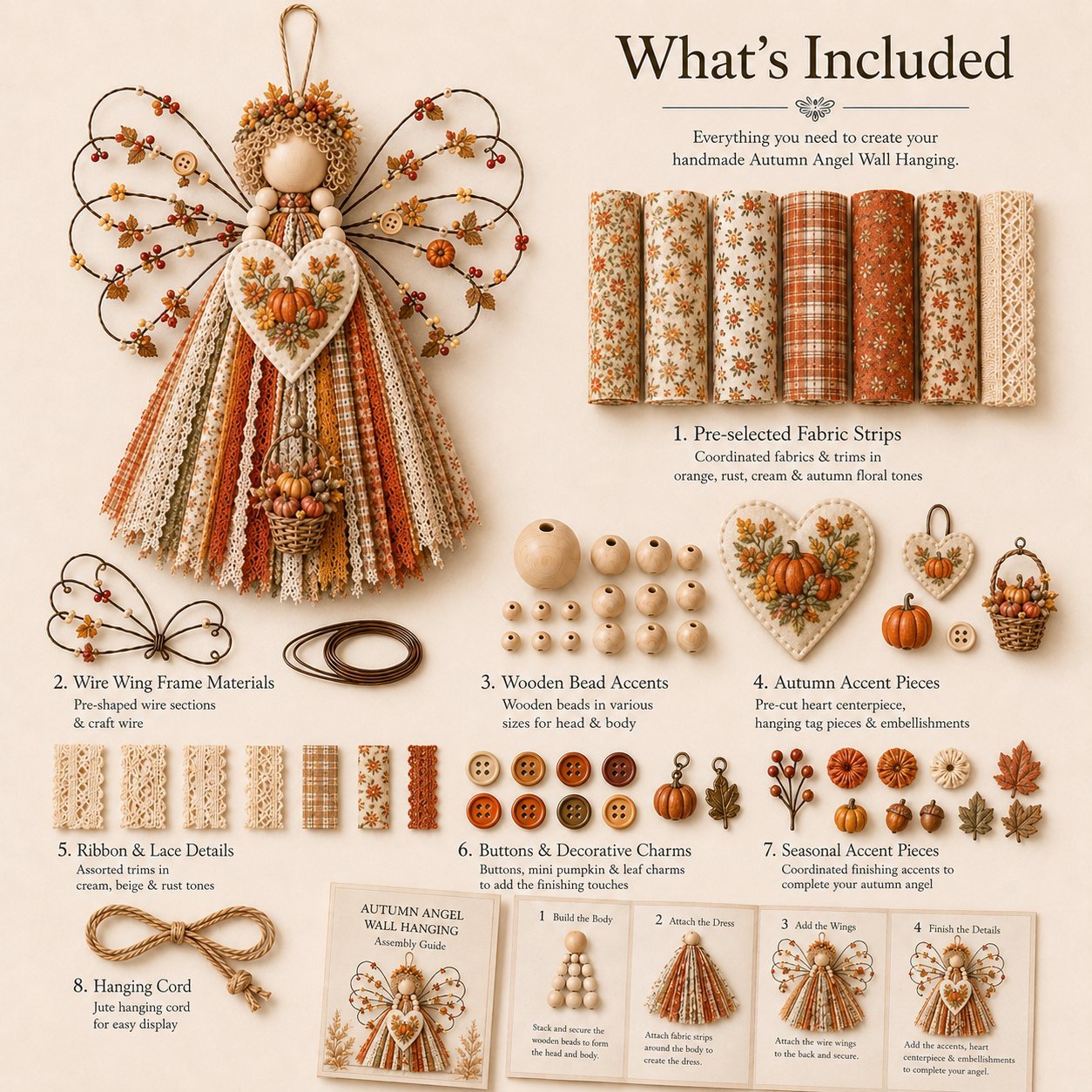 🪽Angel Fabric Hanging DIY Kit🪽