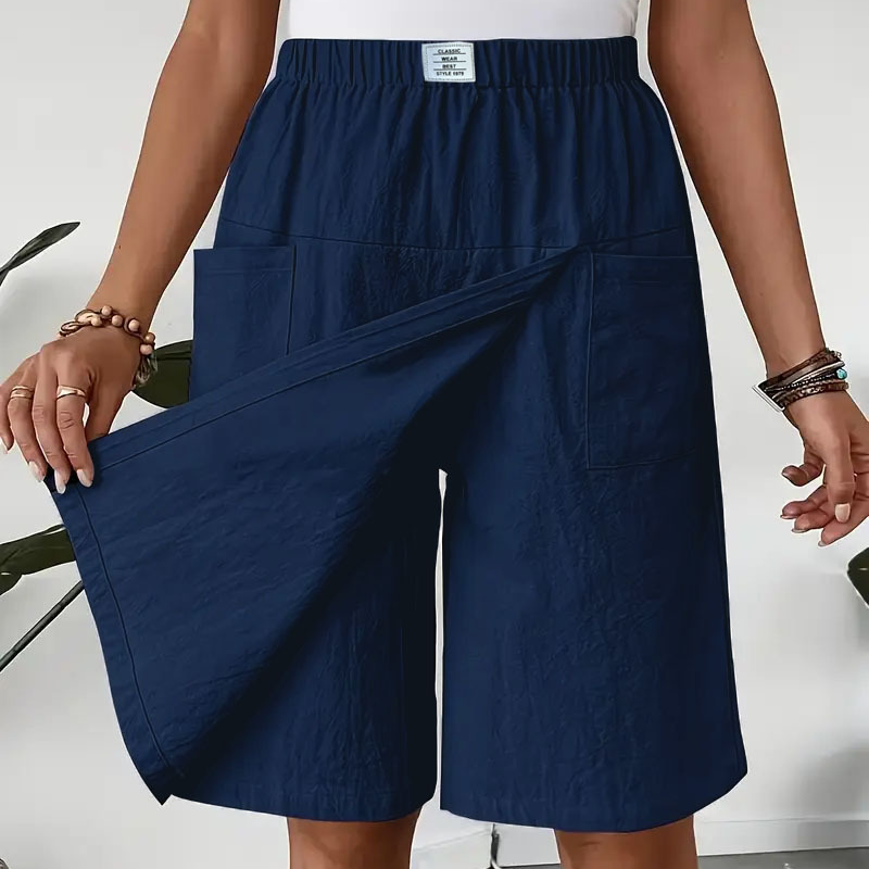 🩳New arrival 75% OFF💥Women's Casual Elastic Waist Wrap Skort
