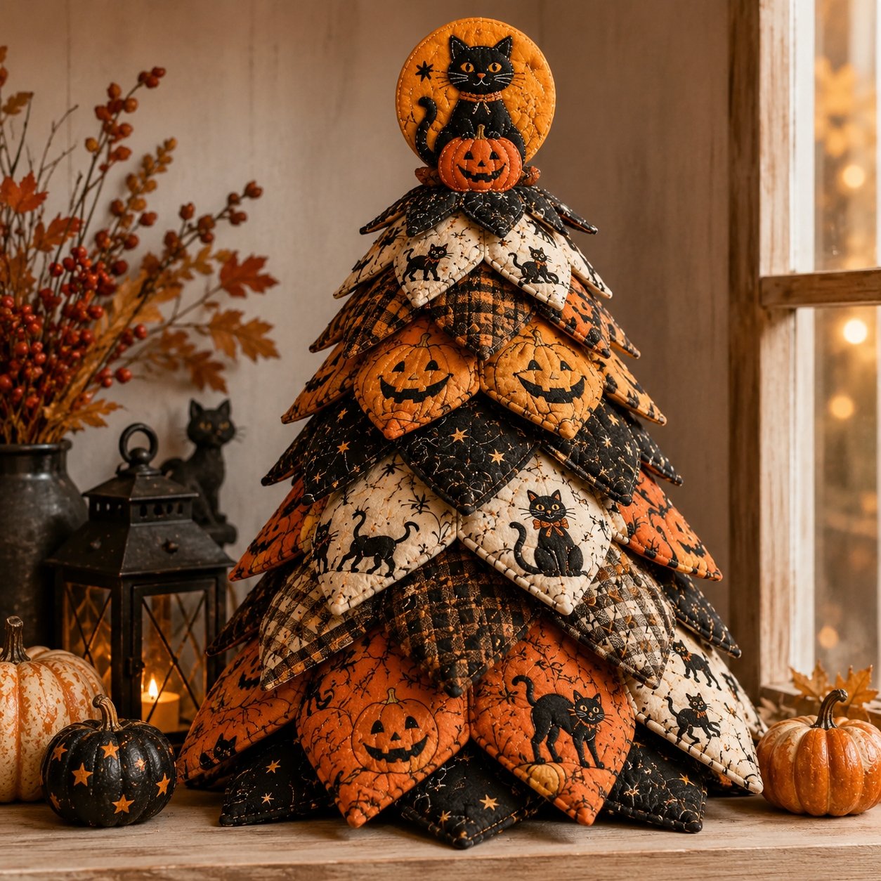🎃DIY Halloween Quilted Fabric Tree Kit
