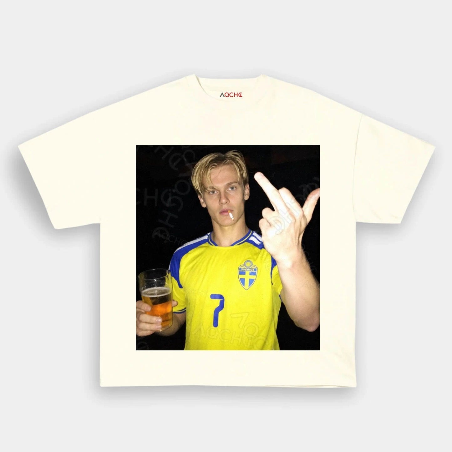 Sweden Football Style Tee 5