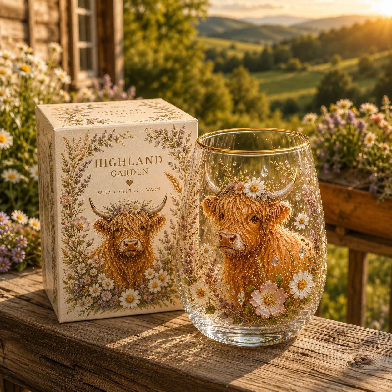 🌸🌿 Limited Edition 2026 Garden Morning Bliss Glass Tea Cup☀️☕