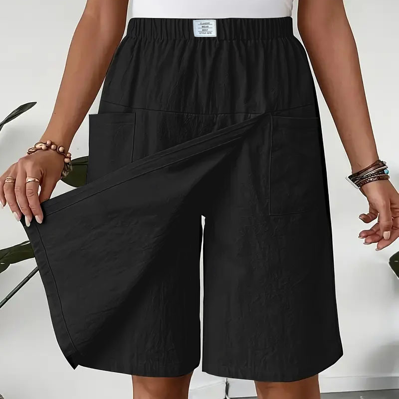 🩳New arrival 75% OFF💥Women's Casual Elastic Waist Wrap Skort