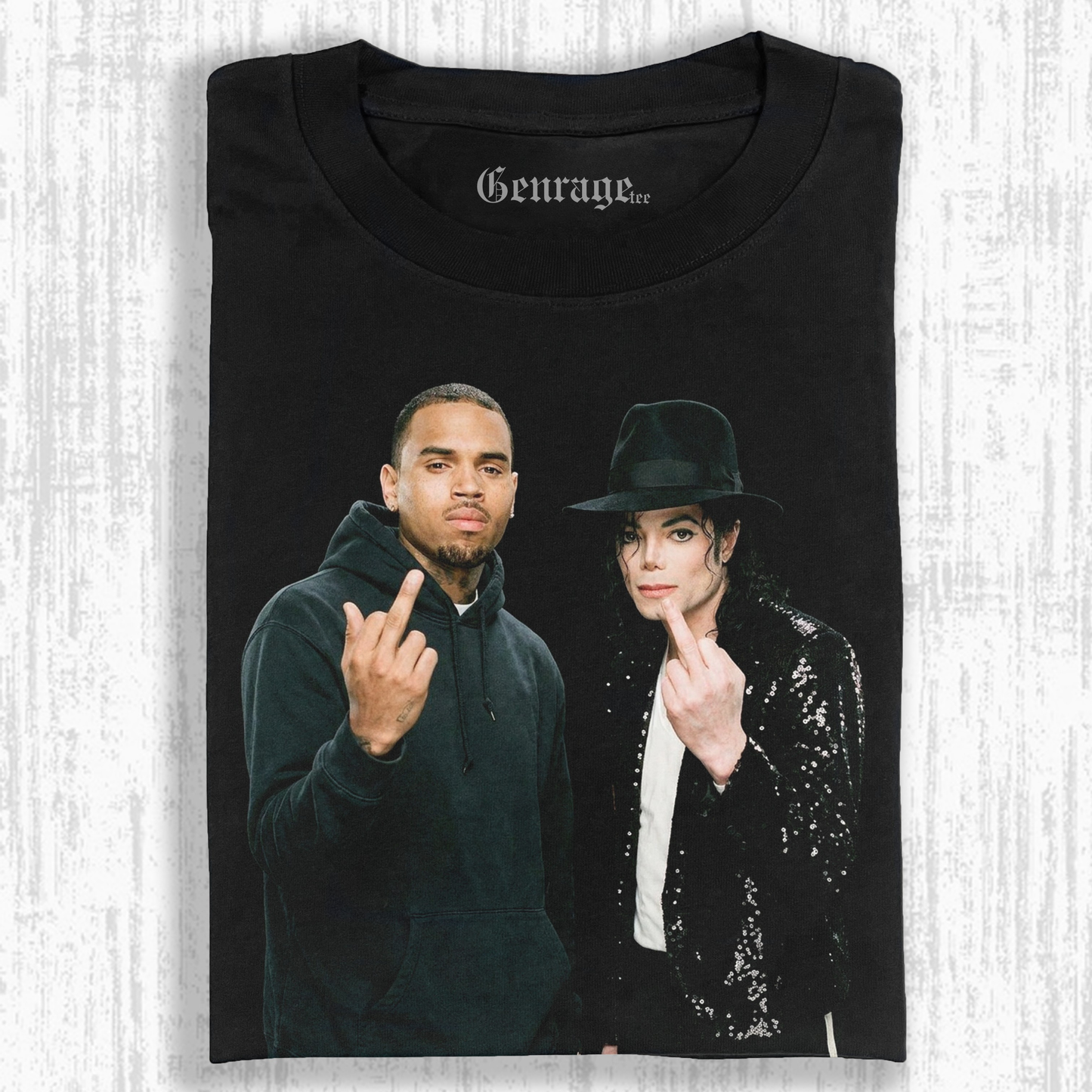 Chris Brown and Michael Jackson Vintage Washed Graphic T-shirt