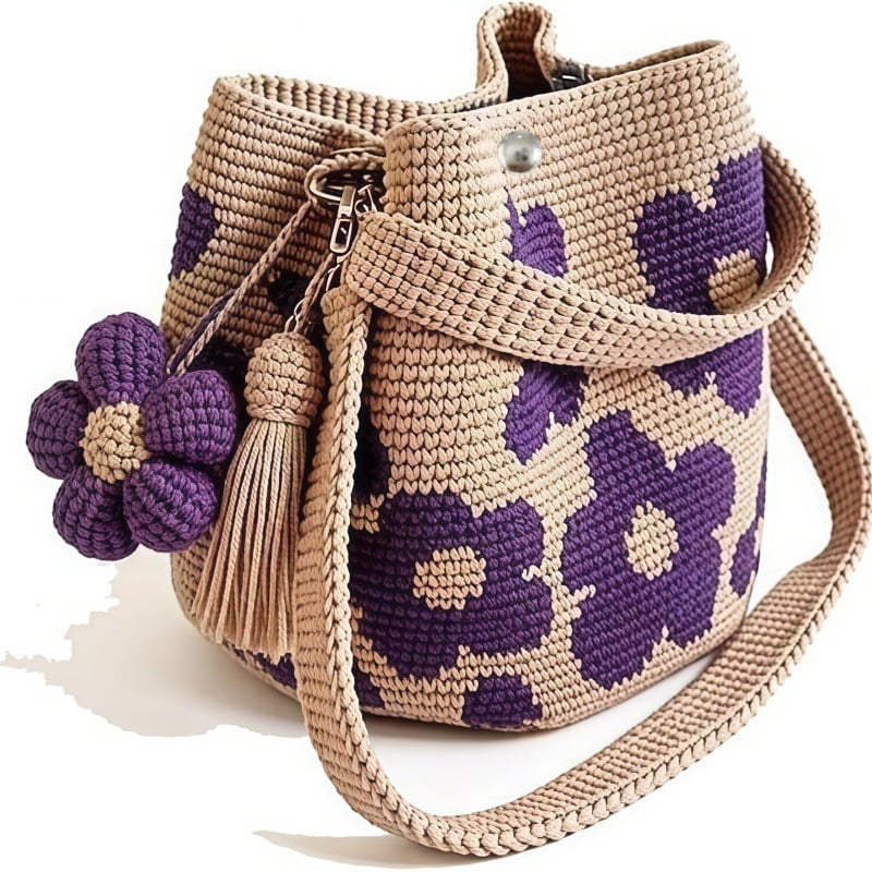 🧵Handmade Crochet Flower Tote – A Little Bag Made With Love