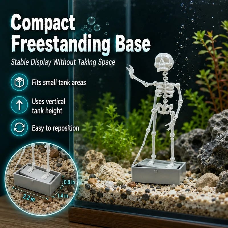 Air-Driven Dancing Skeleton Aquarium Ornament💀