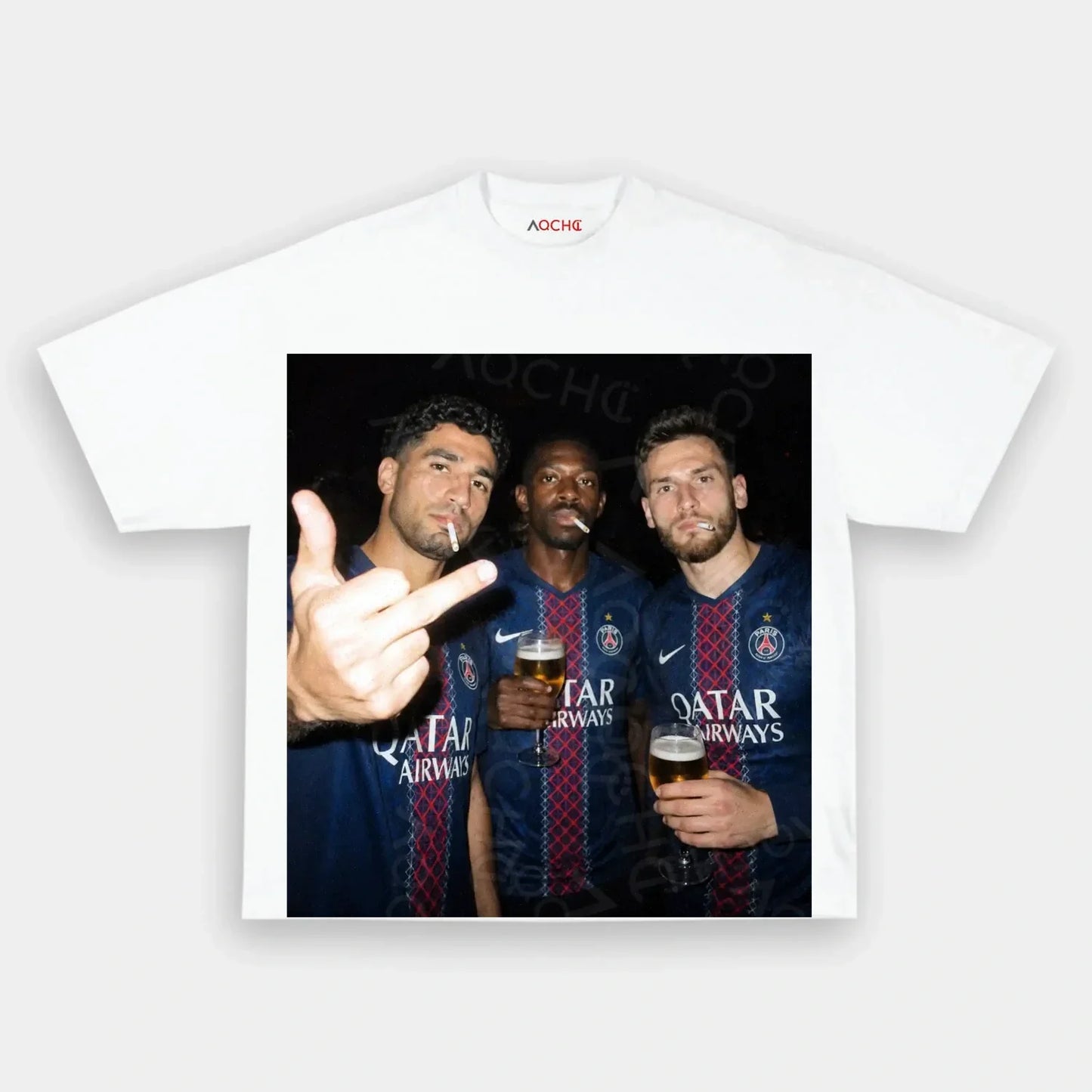 Achraf Hakimi&Ousmane Dembélé&Khvicha Kvaratskhelia 2026 Tee 1