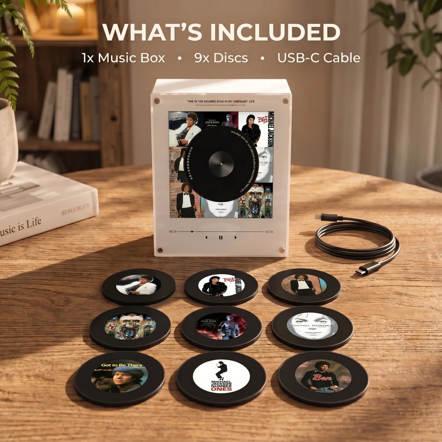 🎤 Iconic Music Legend NFC Fridge Magnet Music Player | Retro Vinyl Decor Gift Set 🎵