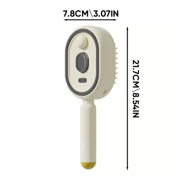3-in-1 Electric Mist Detangling Brush for Frizz & Scalp Massage