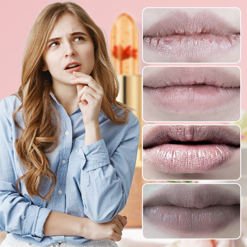 👄 Crystal Flower Thermostatic Color Changing Jelly Lipstick