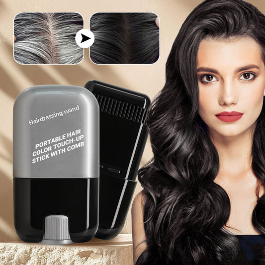 🔥✨ Portable Hair Color Stick with Built-In Comb - Quick and easy coverage!