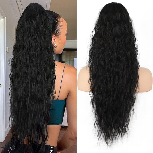 🔥Curly Wavy Frizzy Hair Extension with Ponytail