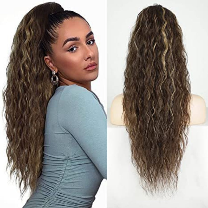 🔥Curly Wavy Frizzy Hair Extension with Ponytail