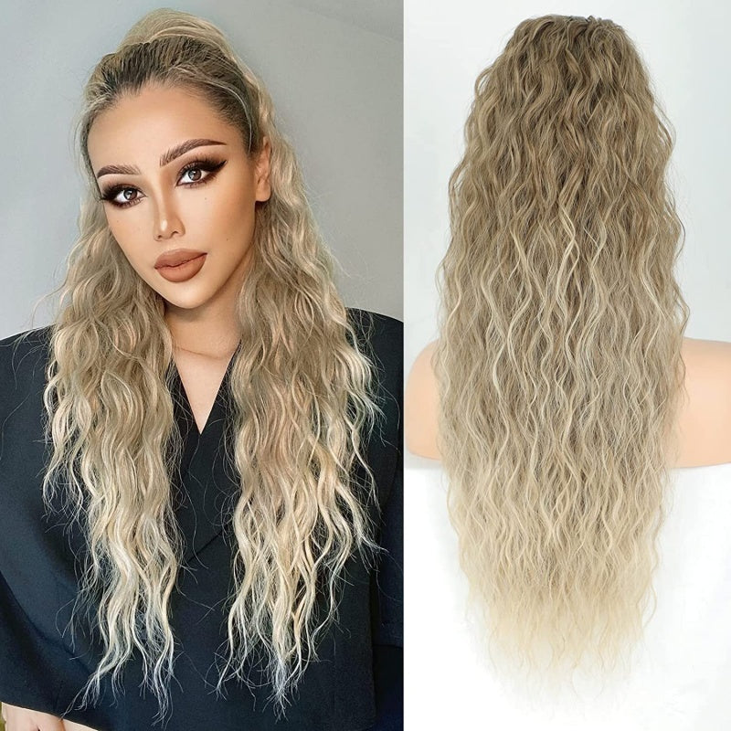 🔥Curly Wavy Frizzy Hair Extension with Ponytail